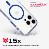 Tech21 EvoCrystal for iPhone 16 Pro Compatible with MagSafe - Impact Protection Case 15x Military Standard Tested - in Blue My Outlet Store Ltd.