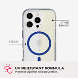 Tech21 EvoCrystal for iPhone 16 Pro Compatible with MagSafe - Impact Protection Case 15x Military Standard Tested - in Blue My Outlet Store Ltd.