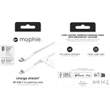 ZAGG mophie Charge Stream Lightning to USB-C Fast Charger and Data Transfer Cable, Enduraflex Silicone, Long-Lasting, Heavy-Duty, 60W, 1m, White My Outlet Store Ltd.