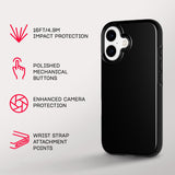 Tech21 EvoDusk for iPhone 16 Compatible with MagSafe - Impact Protection Case 15x Military Standard Tested - in Black My Outlet Store Ltd.