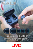 JVC Truly Wireless Earbuds Headphones, Bluetooth 5.0, Water Resistance(Ipx5), Long Battery Life (4+10 Hours), Secure and Comfort Fit with Memory Foam Earpieces - HAA10TB (Black) My Outlet Store Ltd.