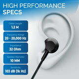 PHILIPS E1105BK HiFi In-Ear Headphones In-Ear Volume control Black My Outlet Store Ltd.