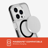 tech21 Evo Crystal case for iPhone 15 Pro - Compatible with MagSafe - Impact Protection Case - Graphite Black My Outlet Store Ltd.