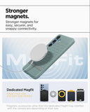 Spigen Parallax MagFit Case for Samsung Galaxy S25 Plus, Compatible with MagSafe Accessories - Sage Green My Outlet Store Ltd.