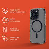 Tech21 Evo Crystal for iPhone 15 Pro - Compatible with MagSafe - Impact Protection Case - Blue Titanium My Outlet Store Ltd.