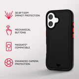 Tech21 EvoPro for iPhone 16 Compatible with MagSafe - Impact Protection Case 21x Military Standard Tested - in Black My Outlet Store Ltd.