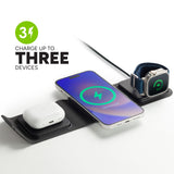 ZAGG mophie 3-in-1 Travel Fast Charger with MagSafe (Gen 1) [15W] for iPhone, Airpod & Apple Watch, Triple Devices Wireless Charging, Travel-Friendly, USB-C Cable, Adapter & Carrying Case, UK (Gray) My Outlet Store Ltd.