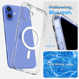 Spigen Ultra Hybrid MagFit Case for iPhone 16 Plus - Clear White My Outlet Store Ltd.