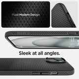 Spigen Liquid Air Case for iPhone 15 Plus - Matte Black My Outlet Store Ltd.