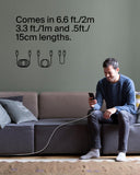 Belkin BoostCharge geflochtenes USB-C-/USB-C-Ladekabel, USB-C-Schnellladekabel für iPhone 15, Samsung Galaxy S23, S23 Ultra, Note, Google Pixel, iPad Pro, iPad Mini, Nintendo Switch, 1 m – Schwarz My Outlet Store Ltd.