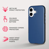 Tech21 EvoDusk for iPhone 16 Compatible with MagSafe - Impact Protection Case 15x Military Standard Tested - in Blue/Black My Outlet Store Ltd.