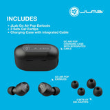 JLab Go Air Pop True Wireless Earbuds, In Ear Headphones, Bluetooth Earphones, Ear Buds with 32H Playtime, Bluetooth Earbuds with Microphone, USB Charging Case, Dual Connect, EQ3 Sound My Outlet Store Ltd.
