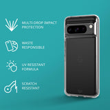 tech21 Evo Clear case for Google Pixel 8 - Impact Protection Case - Slim Fit - Transparent My Outlet Store Ltd.