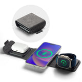 ZAGG mophie 3-in-1 Travel Fast Charger with MagSafe (Gen 1) [15W] for iPhone, Airpod & Apple Watch, Triple Devices Wireless Charging, Travel-Friendly, USB-C Cable, Adapter & Carrying Case, UK (Gray) My Outlet Store Ltd.