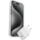 OtterBox Drop Protection Bundle for iPhone 15 Pro Max; Symmetry Clear MagSafe Protetive Thin Case, Premium Glass Screen Protector and EU 30W USB-C GaN Fast Wall Charger My Outlet Store Ltd.