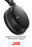JVC Noise Cancelling Wireless Headphones, Bluetooth 5.0, 42 Hour Rechargeable Battery, Voice Assistant Compatible, Two-Way Foldable Design - HAS91NB (Black) My Outlet Store Ltd.