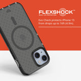 tech21 Evo Check Case for iPhone 15, Compatible with MagSafe, Simple Phone Case, Biodegradable, Black, 12x Military Level Drop Protection: 4.9 m My Outlet Store Ltd.