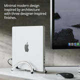 Twelve South BookArc Flex Chrome | Compact Laptop Stand for Comfortable Desktop Setup, Saves Space While Allowing Connection to Larger Display, Silicone Insert My Outlet Store Ltd.