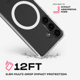 Tech21 EvoClear case for Samsung Galaxy S25 - with magnets - Clear My Outlet Store Ltd.