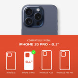 Tech21 Evo Crystal for iPhone 15 Pro - Compatible with MagSafe - Impact Protection Case - Blue Titanium My Outlet Store Ltd.