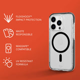 tech21 Evo Crystal case for iPhone 15 Pro - Compatible with MagSafe - Impact Protection Case - Graphite Black My Outlet Store Ltd.