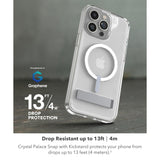 ZAGG Crystal Palace Snap KS Graphene-Reinforced Case with Kickstand for iPhone 15 Pro Max [6.7-Inch], MagSafe Compatible, Anti-Yellowing, Shockproof Phone Back Cover (Transparent) My Outlet Store Ltd.