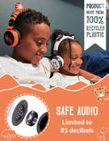 Planet Buddies Kids Headphones, Foldable Wired On Ear Headphones for Kids with Microphone, 85dB Volume Limiter, Cute Kids Earphones for Tablets and Phones, 100% Recycled Plastics My Outlet Store Ltd.