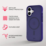 Tech21 EvoArmor for iPhone 16 Compatible with MagSafe - Impact Protection Case 21x Military Standard Tested in Blue My Outlet Store Ltd.