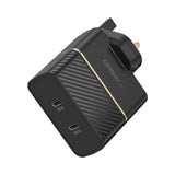 OtterBox Dual Port UK Wall Charger 50W, USB-C PD 30W GaN + USB-C PD 20W, Fast Charger for Smartphone and Tablet, Drop Tested, Rugged, Ultra Durable, Black My Outlet Store Ltd.