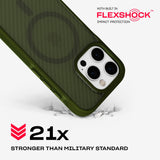 Tech21 EvoArmor for iPhone 16 Pro Compatible with MagSafe - Impact Protection Case 21x Military Standard Tested in Green My Outlet Store Ltd.