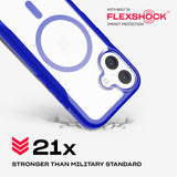 Tech21 EvoPro for iPhone 16 Compatible with MagSafe - Impact Protection Case 21x Military Standard Tested - in Clear/Blue My Outlet Store Ltd.