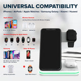 CANYON 3 in 1 Wireless Charging Station Apple Phone Watch and Airpods Charger Compatible with Apple Watch Airpods iPhone Wireless Charger for Qi Devices Adapter 18W Touch Control Backlight White My Outlet Store Ltd.