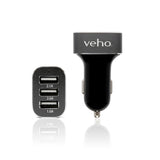 Veho Triple USB 5V 5.1A Car Power Charger for Smartphones & Tablets, Action Cameras, Power Banks, Portable Speakers - Black (VAA-010) My Outlet Store Ltd.