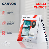 CANYON 3 in 1 Wireless Charging Station Apple Phone Watch and Airpods Charger Compatible with Apple Watch Airpods iPhone Wireless Charger for Qi Devices Adapter 18W Touch Control Backlight White My Outlet Store Ltd.