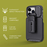 tech21 iPhone 14 Plus Evo Max Compatible with MagSafe – Durable, Shock-Absorbing and Rugged Phone Case with Holster and 20ft FlexShock Multi-Drop Protection My Outlet Store Ltd.