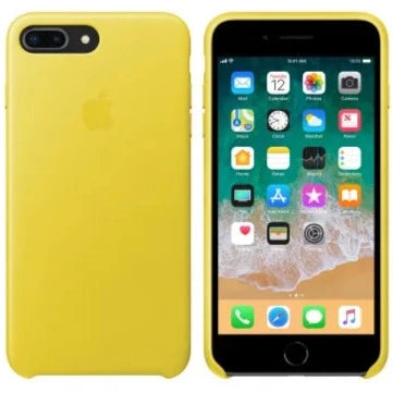 Apple iPhone 7 Plus & 8 Plus Back Leather Case Spring Yellow My Outlet Store