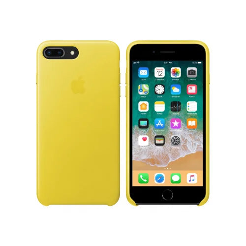Apple iPhone 7 Plus & 8 Plus Back Leather Case Spring Yellow My Outlet Store