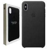 Official Apple Genuine Leather Rear Case Cover for iPhone XS Max - Black My Outlet Store