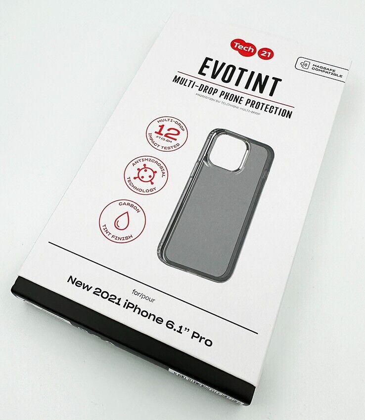 Tech21 iPhone 13 Pro EvoTint Rugged Slim Antimicrobial Back Case - Ash My Outlet Store