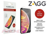 New ZAGG ClearGuard Tempered Glass Screen Protector for Apple iPhone Xs Max My Outlet Store