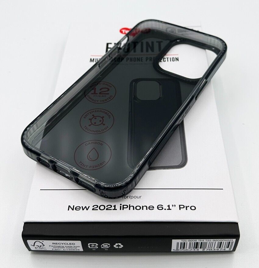 Tech21 iPhone 13 Pro EvoTint Rugged Slim Antimicrobial Back Case - Ash My Outlet Store