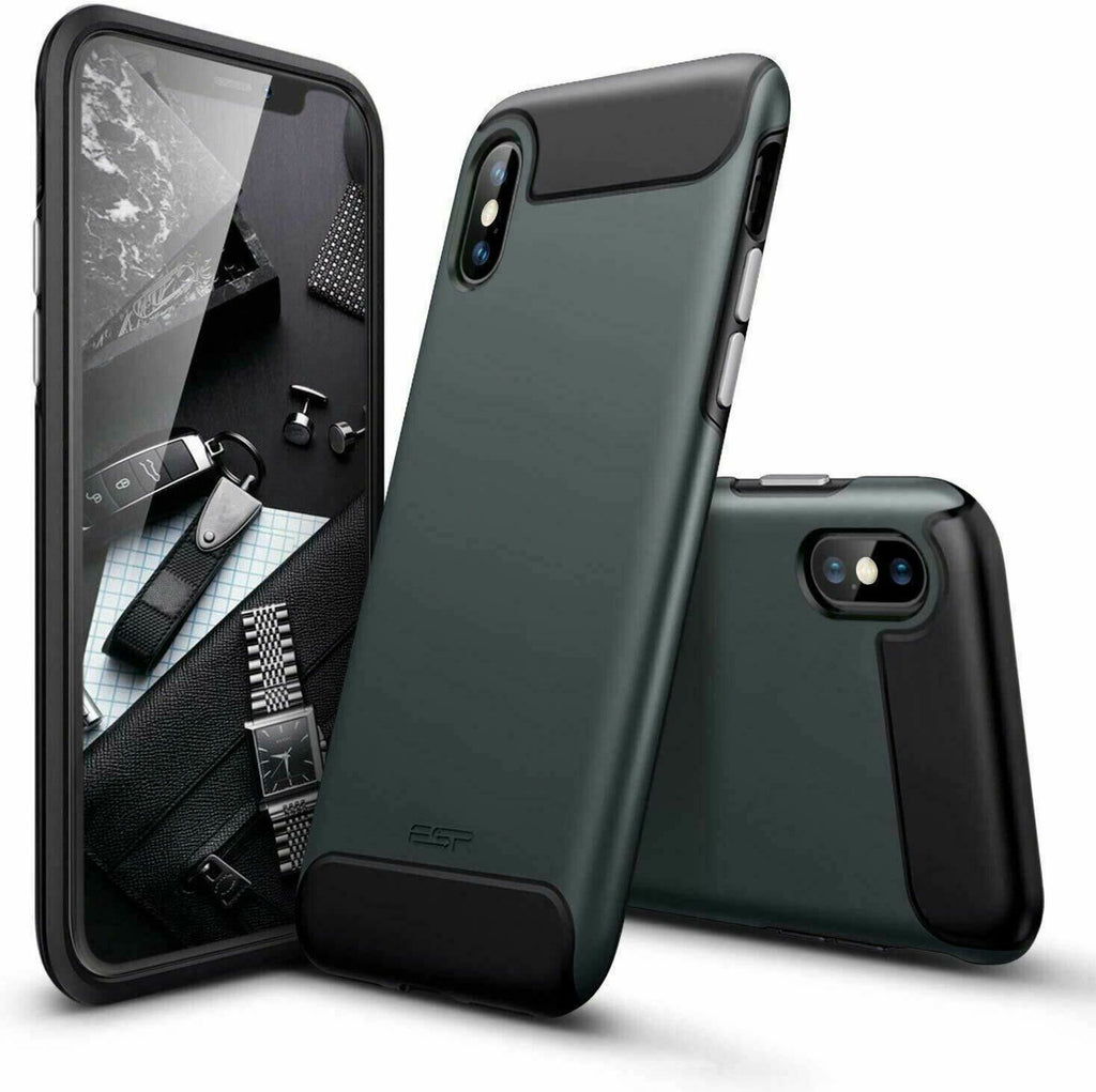 Rugged iPhone Xs Max ESR Heavy-Duty Armor Slim Back Case Cover - Black My Outlet Store
