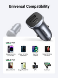 Genuine UGREEN 24W USB C Car Charger PD 20W & QC3.0 Dual Ports Space Grey My Outlet Store