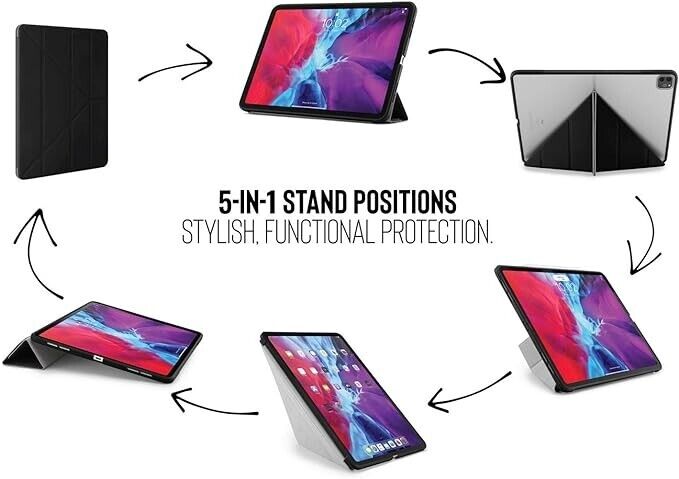 Pipetto Origami iPad Case Pro 12.9 (2020) 3rd/4th/5th Gen. | Shockproof Black My Outlet Store