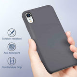 ESR iPhone XR Ultra Slim Liquid Silicone Soft Microfiber Lining Grey Case My Outlet Store