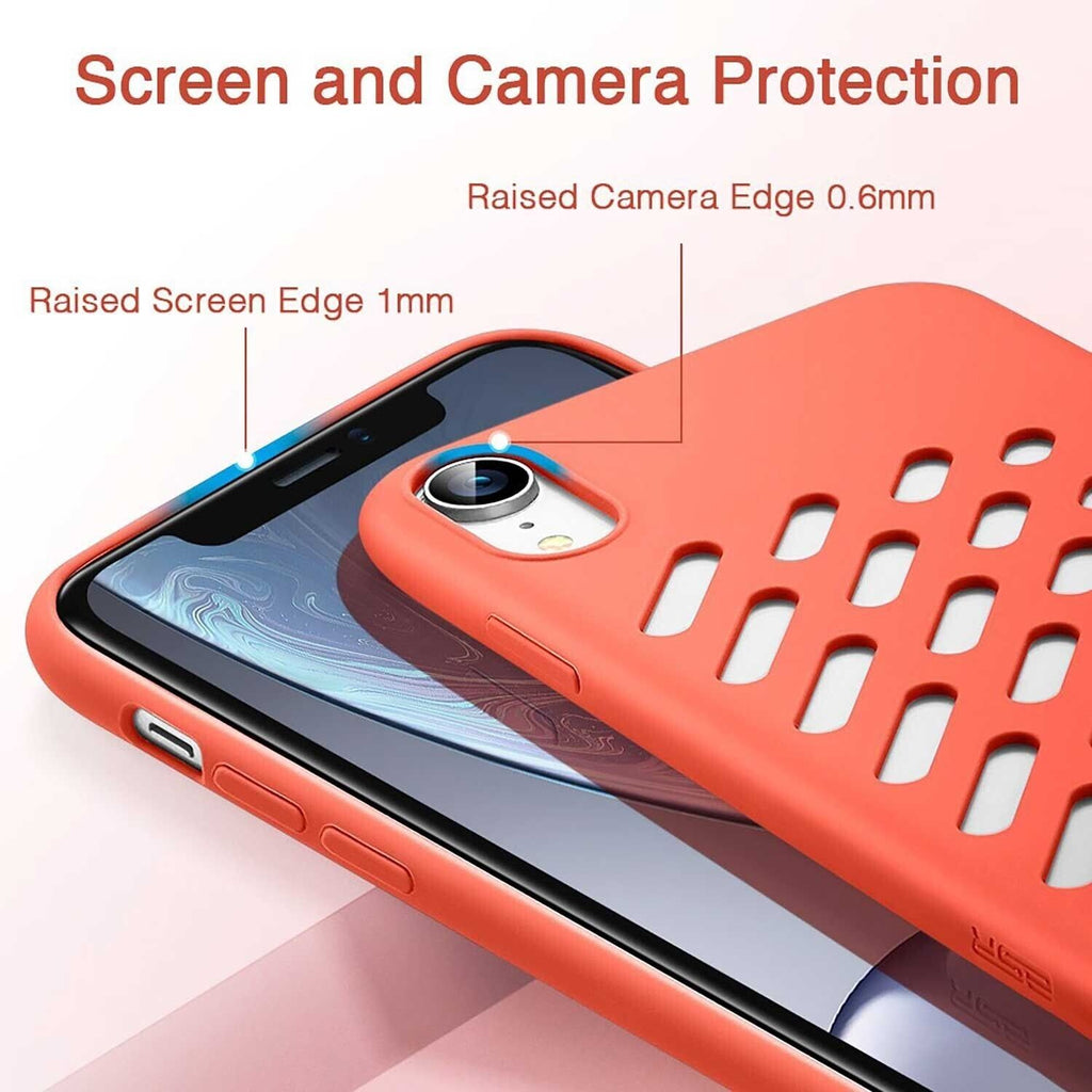 ESR iPhone XR Crocs Ultra Slim Perfect Fit Strong Silicone Case Cover Coral My Outlet Store
