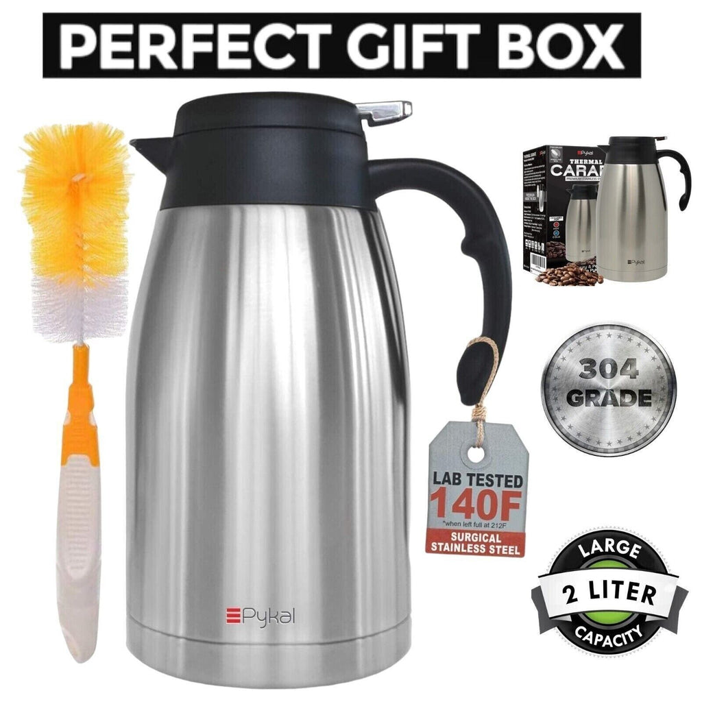 2L Stainless Steel Thermos Flask Jug Bottle Travel Coffee Tea Pot