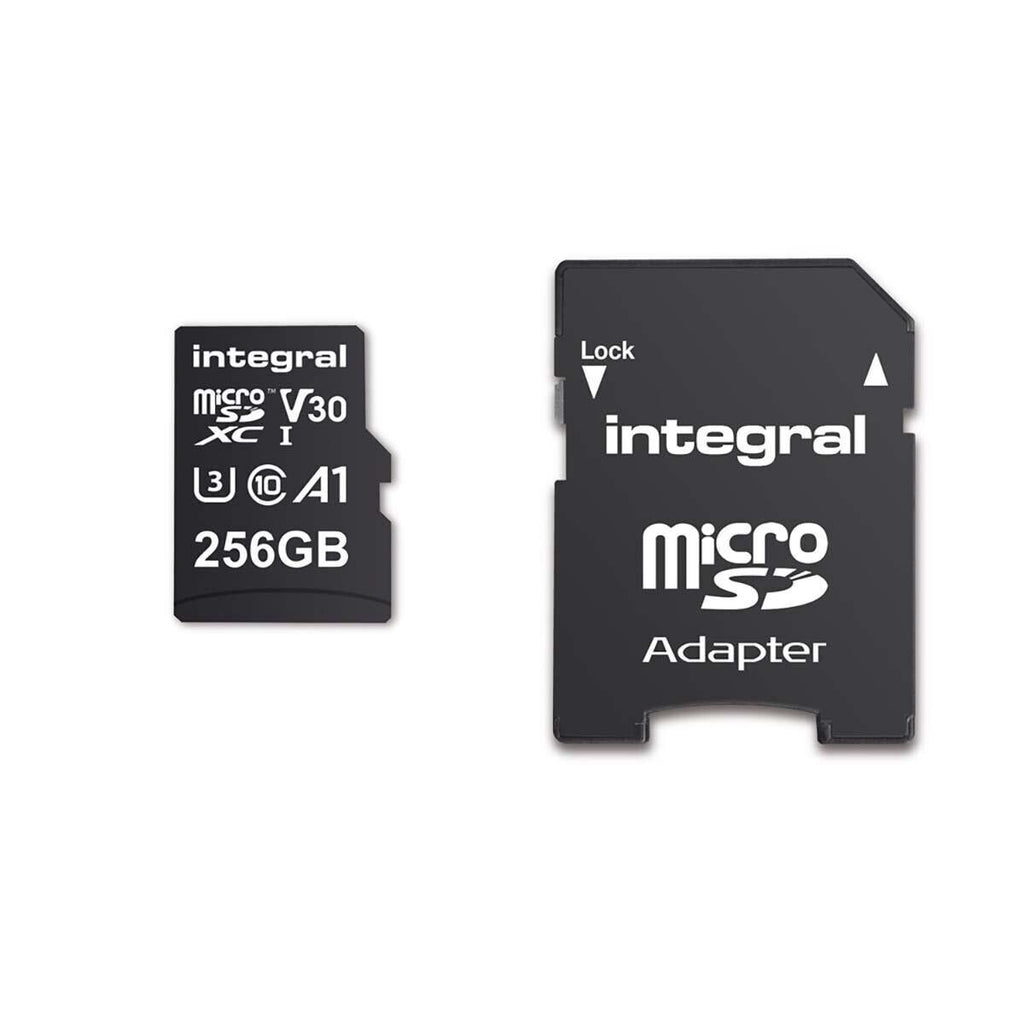 Integral 256GB UHS-1 U3 CL10 V30 100MB/s 4K Video MicroSDXC Memory Card My Outlet Store