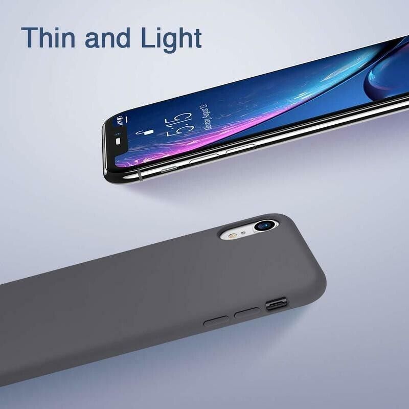 ESR iPhone XR Ultra Slim Liquid Silicone Soft Microfiber Lining Grey Case My Outlet Store