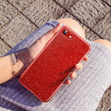 ESR iPhone SE 2022/2020/8/7 Makeup Glittery Sparkle Slim Back Case Cover Red My Outlet Store